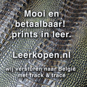 Echt leer met mooie prints., Hobby & Loisirs créatifs, Tissus & Chiffons, Verzenden