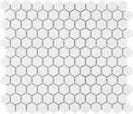 Wand Mozaïek Tegels Factory Hexagon Keramiek Wit Mat - Ma.., Nieuw, Ophalen of Verzenden, 20 tot 40 cm, 10 m² of meer