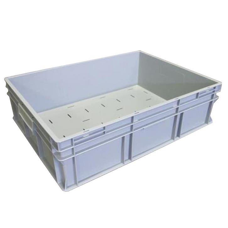 Stapelbak 800x600x220 mm euronorm grijs pp gebruikt, Zakelijke goederen, Horeca | Overige, Ophalen of Verzenden