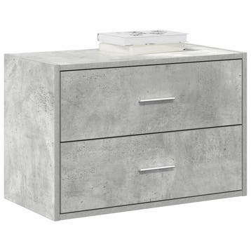 vidaXL Kast met 2 lades 60x31x40 cm bewerkt hout betongrijs, Verzenden, Nieuw