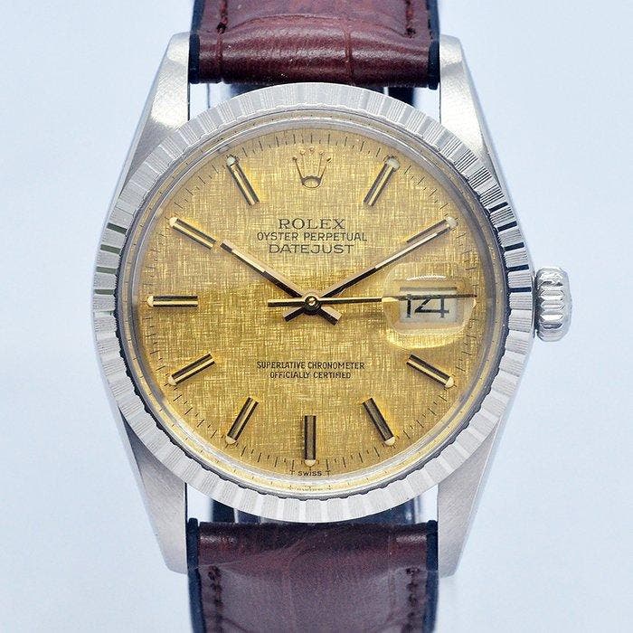 Rolex - Oyster Datejust Linen Dial - Ref. 16030 - Heren -, Bijoux, Sacs & Beauté, Montres | Hommes