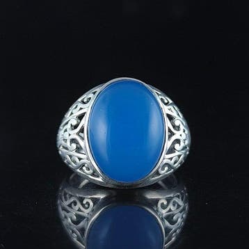 Chalcedoon - Zilver - Ring - Sterlingzilver, Verzamelen