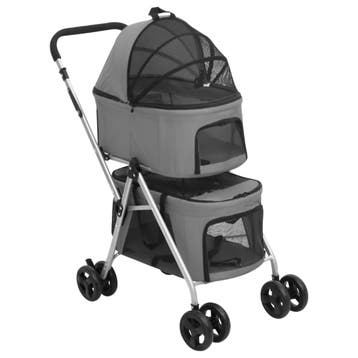 vidaXL Hondenwagen 2-laags inklapbaar 83x48x97 cm oxford, Verzenden