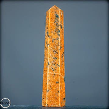 Natuurlijke intens oranje zoncalciet-obelisk , Brazilië-