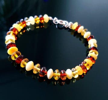 Amber Vintage Baltisch barnsteen armband - Uniseks- 5 g, Antiek en Kunst