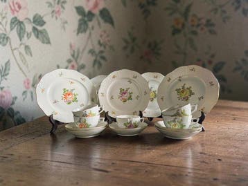 Herend - Service à thé (15) - Porcelaine - Herend tissage en