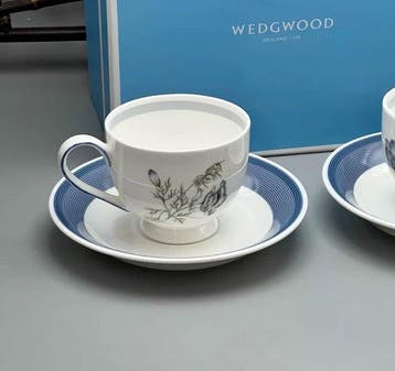 Wedgwood - Koffieservies (4) - Bone China Coffee Cup and