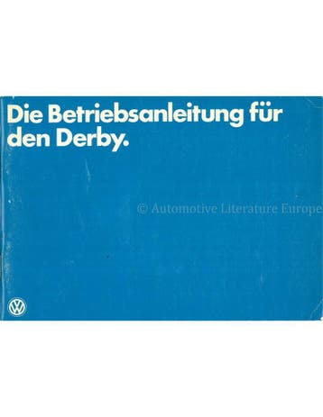 1980 VOLKSWAGEN DERBY INSTRUCTIEBOEKJE DUITS