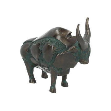 Beeldje - bison - Brons