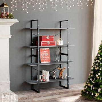 vidaXL Boekenkast met 4 schappen 100x30x140 cm grenenhout, Verzenden