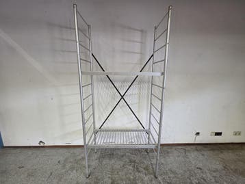 Koelcelrek met 2 etages - B99 x D47 x H210 cm - Aluminium, Nieuw