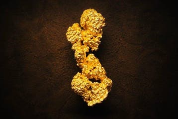 Goud Goud nugget - Hoogte: 14.25 mm - Breedte: 6.2 mm- 1.18
