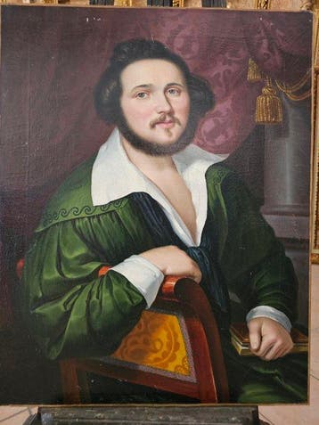 Eduard Ritter (1808-1853) - Ritratto, Antiek en Kunst
