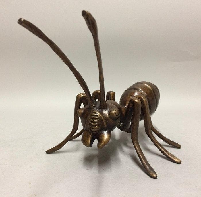 Beeld, Mier - 19 cm - Brons, Antiek en Kunst, Curiosa en Brocante