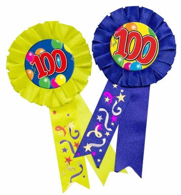 Rozet 100 Jaar Deluxe, Verzenden, Nieuw
