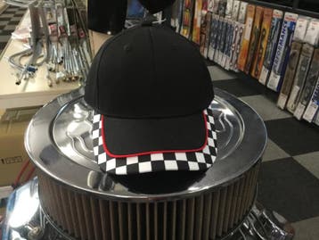 Baseball cap  checkered flag black, Ophalen of Verzenden, Nieuw