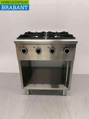HCB acier inoxydable Cuisinière à gaz 4 brûleurs Série 700, Articles professionnels, Verzenden