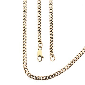 Roségouden gourmetschakel ketting, Ophalen of Verzenden, Gebruikt, Goud, Goud