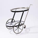 Cesare Lacca - Chariot de service - Acier, Bois, Laiton -