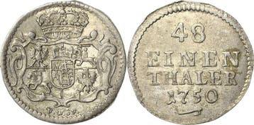 1/48 taler, daalder 1750, Sachsen-kurlinie ab 1547 (alber..., Verzenden, België