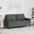 vidaXL Tweezitsbank / zetel 140 cm stof donkergrijs, Verzenden, Nieuw