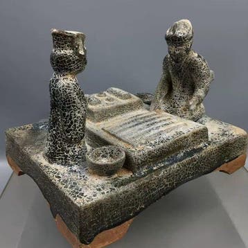 aardewerk met loodglazuur - China - Han Dynastie (206 v.