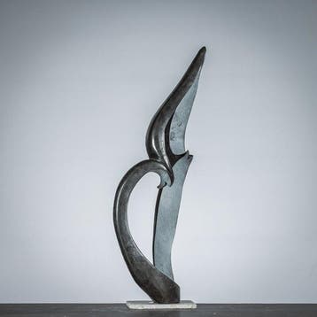 sculptuur, Flying birds - 560 mm - serpetine steen