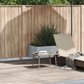 vidaXL Tuin salontafel rechthoekig 60x40x37 cm poly rattan, Jardin & Terrasse, Verzenden