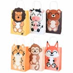 Fako Bijoux - 12 Uitdeelzakjes Met Handvat Zoo - 16x8x22cm -, Verzenden, Nieuw