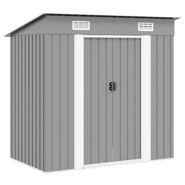vidaXL Tuinschuur metaal grijs, Jardin & Terrasse, Abris de jardin, Envoi