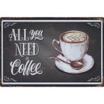 Wandbord -  All You Need Is Coffee, Nieuw