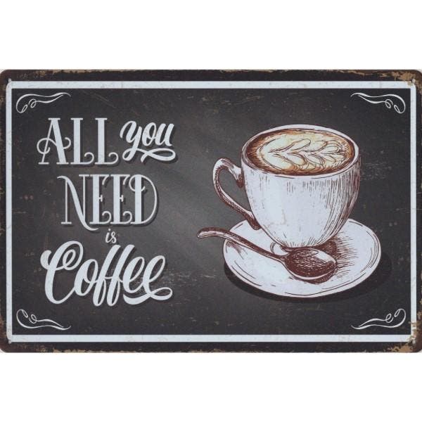 Wandbord -  All You Need Is Coffee, Maison & Meubles, Accessoires pour la Maison | Décorations murale