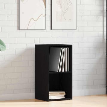 vidaXL LP Opbergbox 71x34x36 cm spaanplaat zwart, Huis en Inrichting, Verzenden, Nieuw