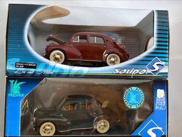Solido 1:18 - Modelauto (3) - Renault 4 CV; Renault 4 CV, Hobby en Vrije tijd, Nieuw
