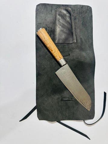Hekito - Keukenmes - Santoku - Exclusieve vintage keukenmes