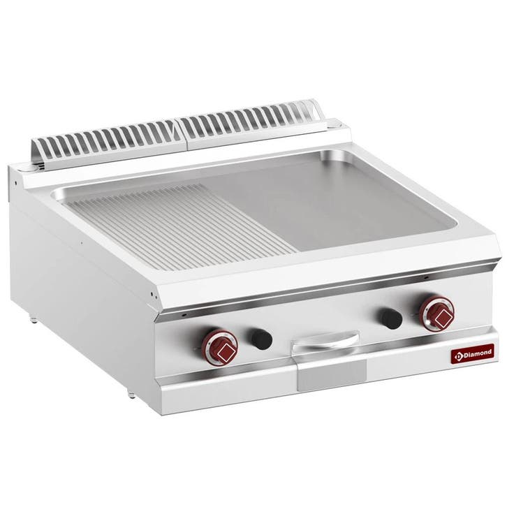 Bak-/Grillplaat | OPTIMA 700 | Gas | Glad/Gegroefd, Zakelijke goederen, Horeca | Keukenapparatuur, Nieuw in verpakking, Verzenden