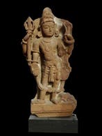 Oud-Aziatisch - Beeld van Shiva in zandsteen - Middeleeuws