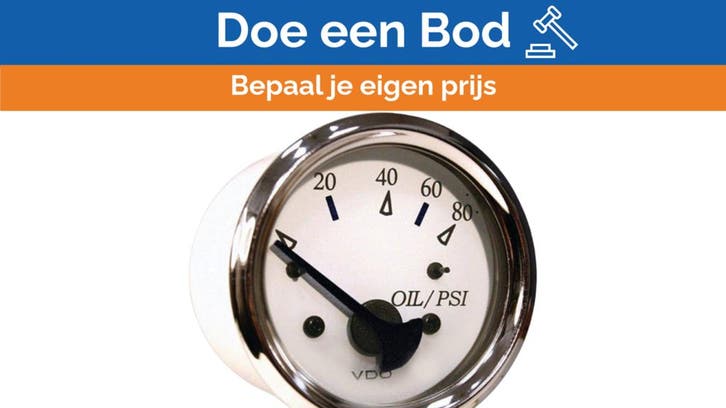 Bieden: Seachoice VDO engine oil pressure gauge, Watersport en Boten, Bootonderdelen, Ophalen of Verzenden