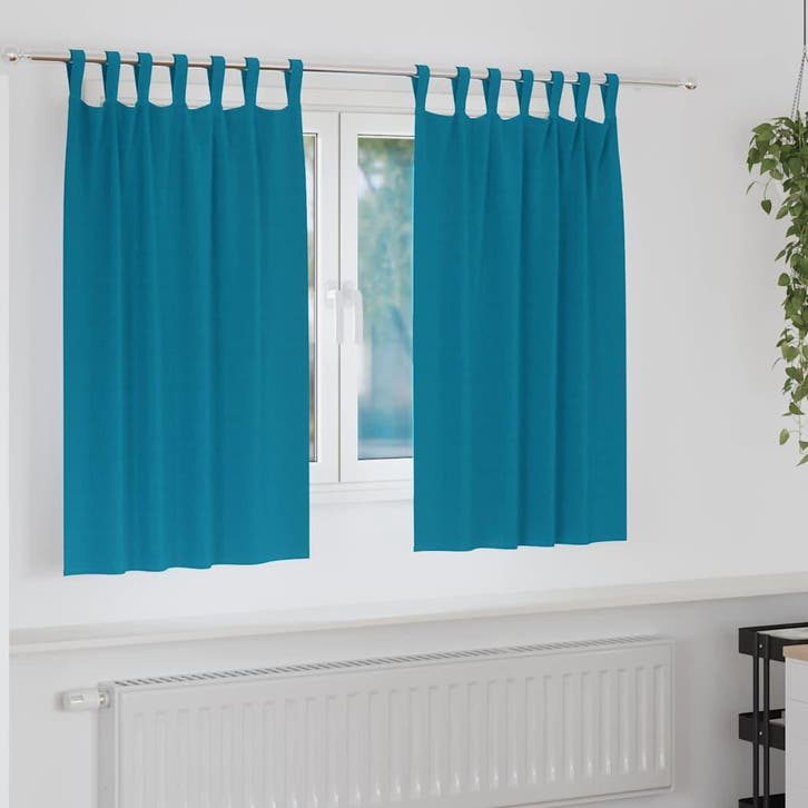 vidaXL Blackout Gordijnen met Ringen 2 st Turquoise 140 x, Maison & Meubles, Ameublement | Rideaux & Stores à lamelles, Envoi