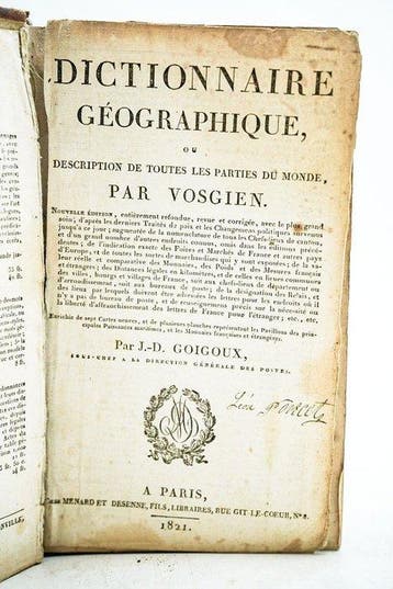 Vosgien / J.-D. Goigoux - Dictionnaire géographique, ou