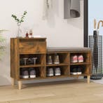 vidaXL Schoenenkast 102x36x60 cm bewerkt hout gerookt, Verzenden