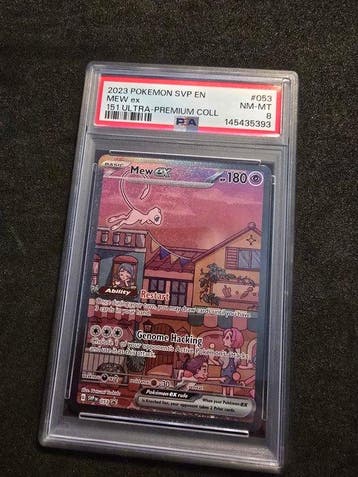 Pokémon - 1 Graded card - Mew 053 Full art, Foil, Limited, Nieuw