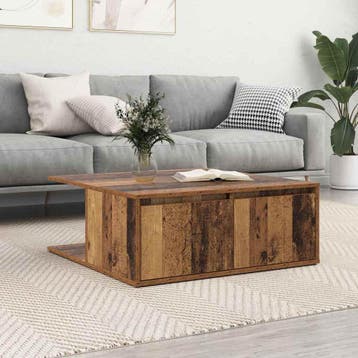 vidaXL Salontafel Oud hout 80 x 80 x 31 cm Bewerkt hout, Verzenden, Nieuw