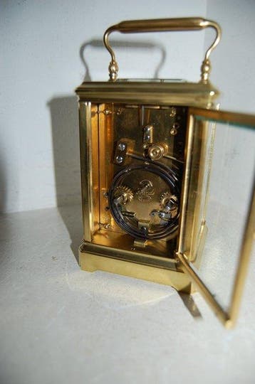 Réveil de voyage - Richard & Co - Bronze - 1850-1900, Antiquités & Art