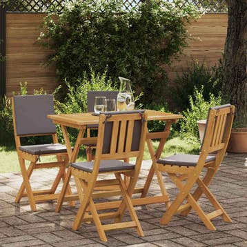 vidaXL Bistrostoelen voor buiten 4 st Donkergrijs Massief, Tuin en Terras, Tuinstoelen, Verzenden, Nieuw