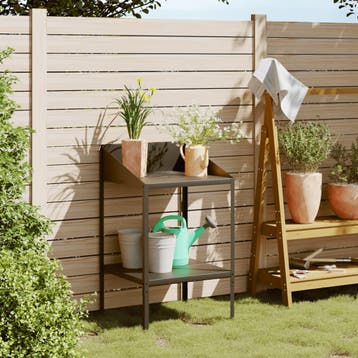 vidaXL Plantenstandaard 56,5x54,5x100 cm verzinkt staal, Verzenden
