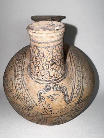 Oud-Grieks, Hellenistisch Terracotta Askos - 14 cm, Verzamelen