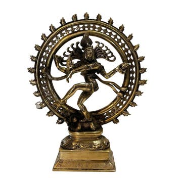Beeld Shiva Nataraj Dubbele Ring - Messing, Ophalen of Verzenden, Nieuw