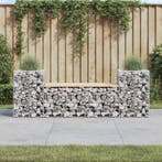 vidaXL Tuinbank schanskorfontwerp 183x41x60,5 cm massief, Verzenden, Nieuw