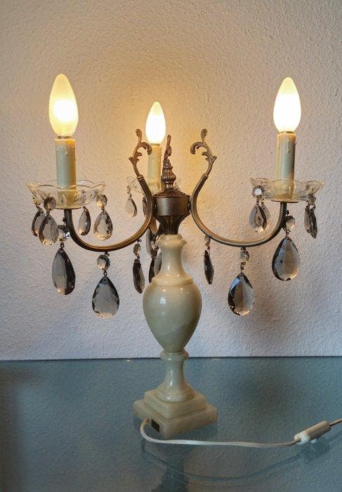 Tafellamp - Albast - Handgesneden, Antiquités & Art, Curiosités & Brocante